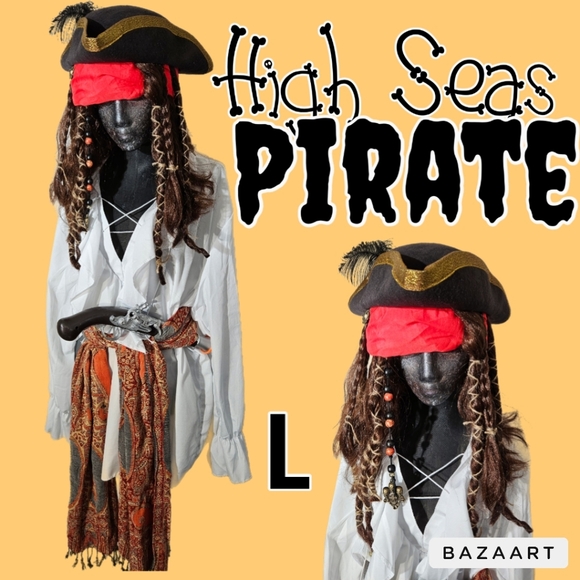 High Seas Pirate Halloween Costume Men's XL - Picture 1 of 12